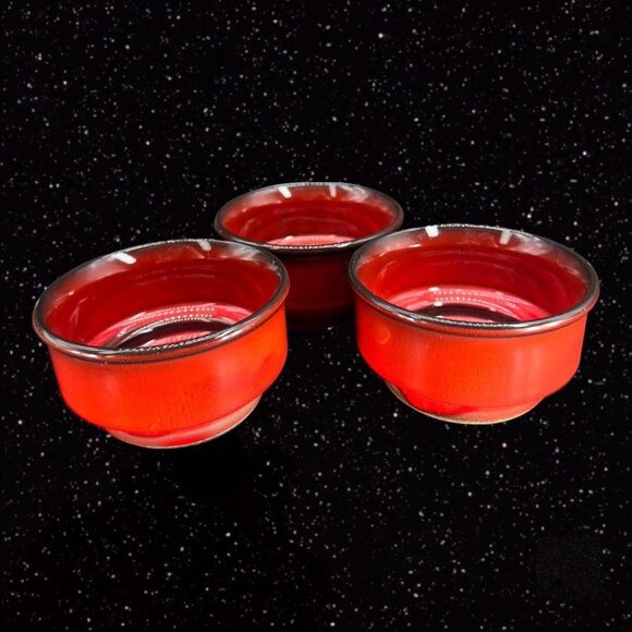 Villeroy and Boch Luxembourg Granada Bright Red Small Bowl Set 3 Dish Set VTG - Picture 14 of 15